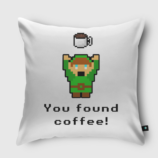 You Found Coffee! (TLOZ) Throw Pillow