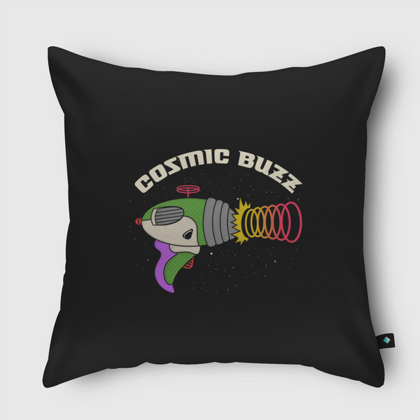 Cosmic Buzz Throw Pillow