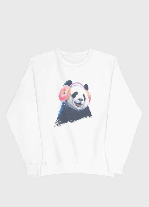 Panda in headphones Men Sweatshirt