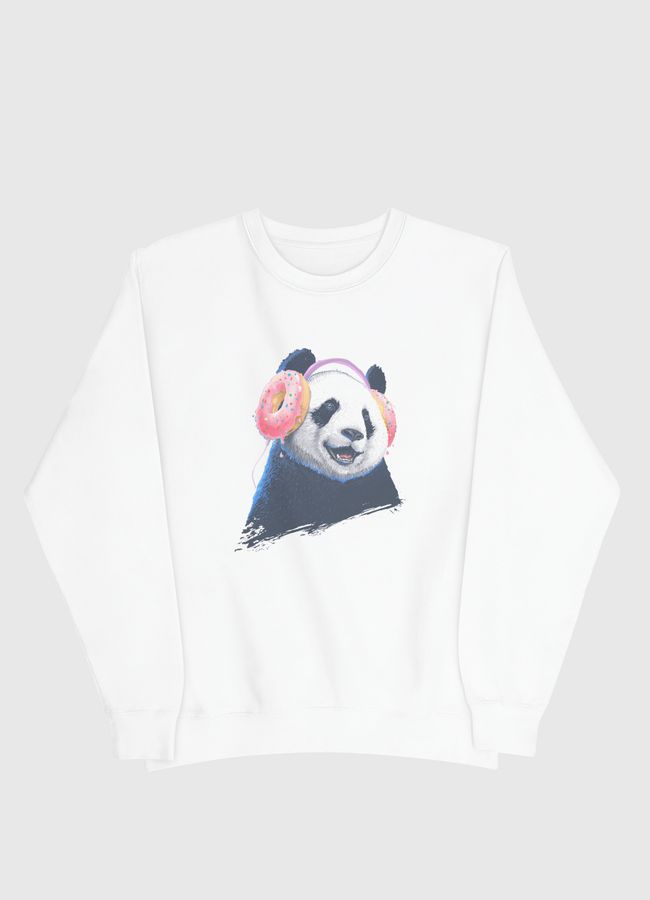 Panda in headphones - Men Sweatshirt