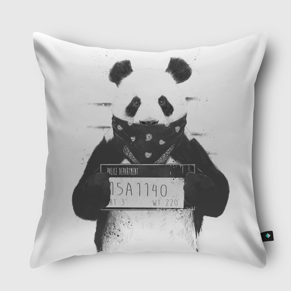 Bad panda Throw Pillow