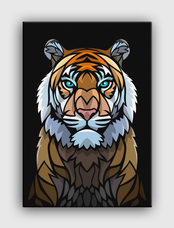 Tribal frontal tiger Canvas