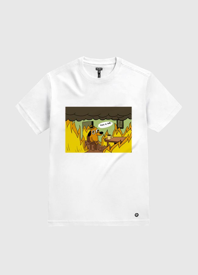 This is fine  - White Gold T-Shirt