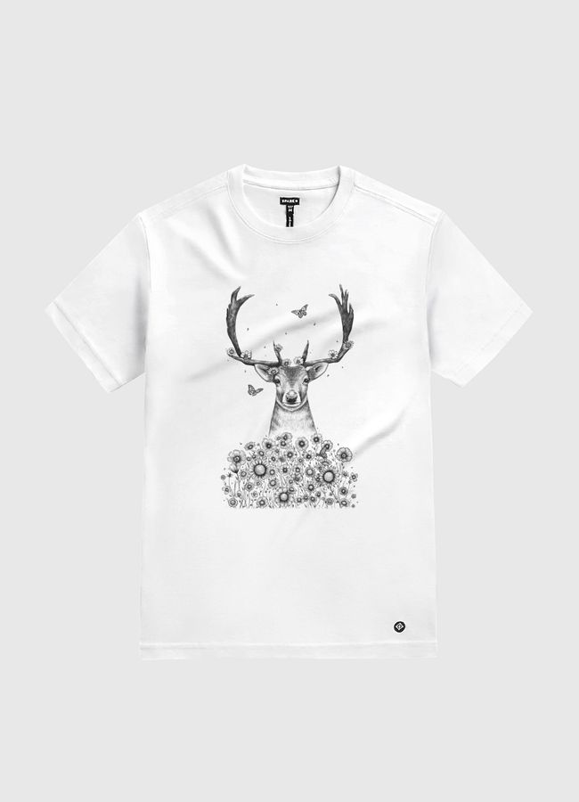 Deer in flowers - White Gold T-Shirt