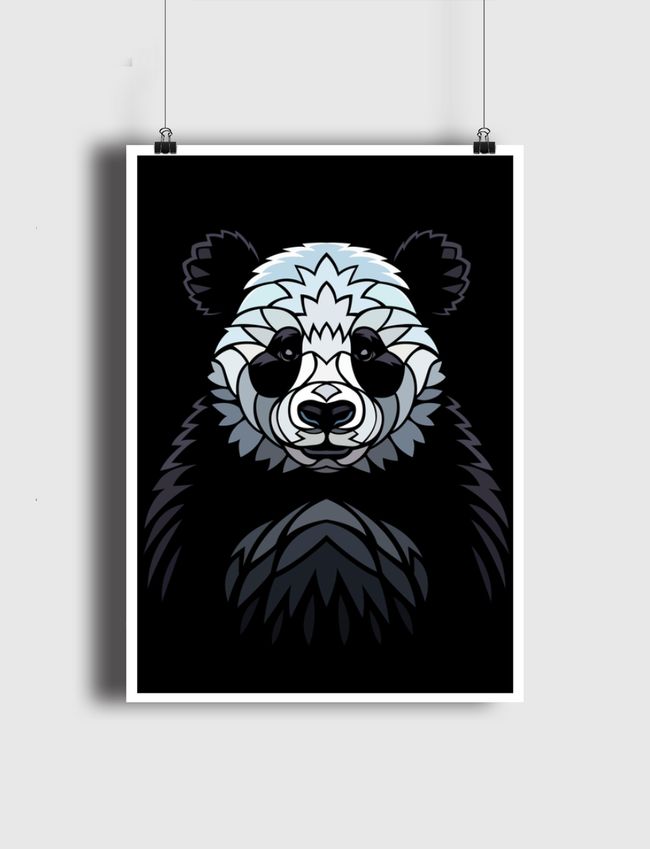 Tribal frontal panda - Poster
