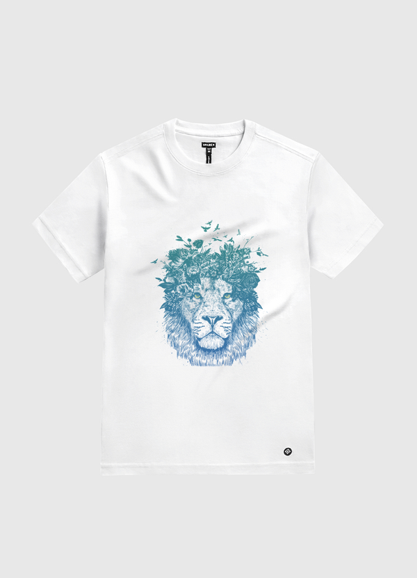 Floral lion White Gold T-Shirt