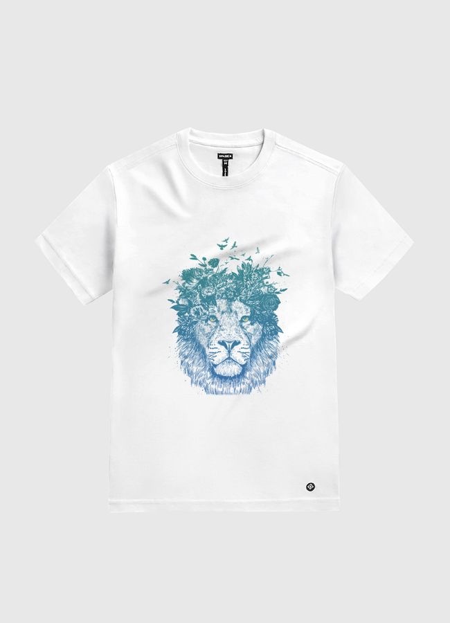 Floral lion - White Gold T-Shirt