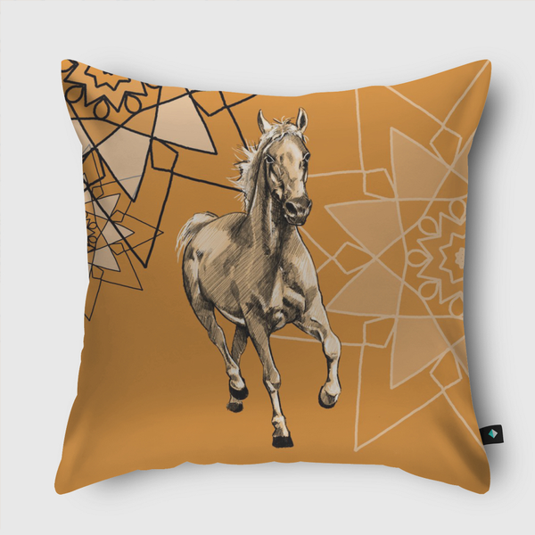 Arabian Horse  Throw Pillow