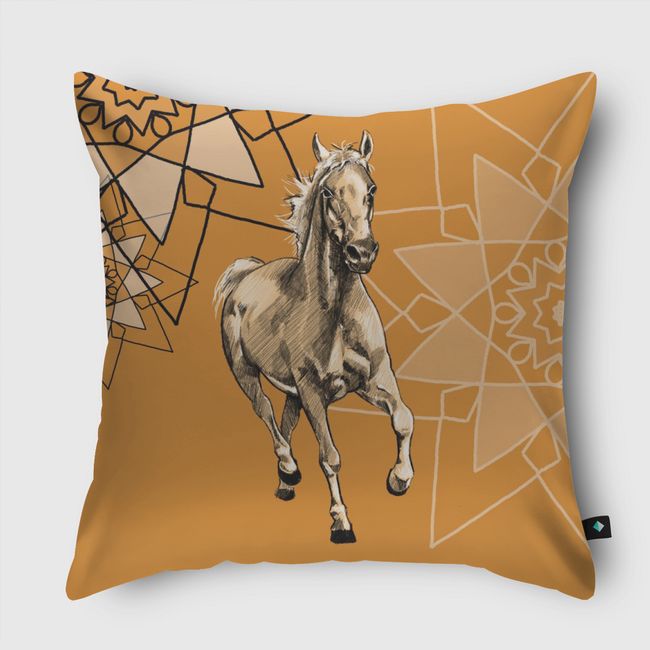 Arabian Horse  - Throw Pillow