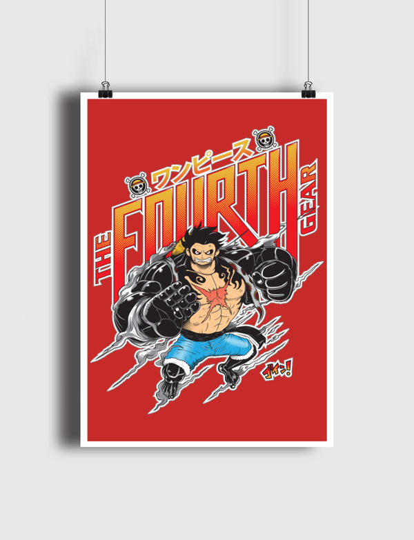 THE FOURTH GEAR Luffy ONE PIECE  Poster
