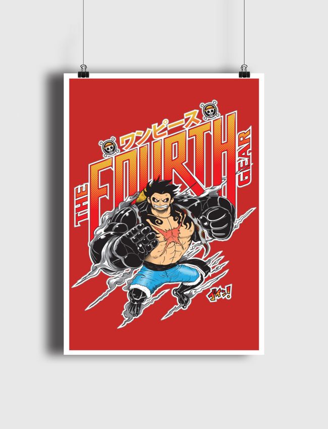 THE FOURTH GEAR Luffy ONE PIECE  - Poster