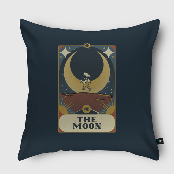 Astronaut Tarot Moon Throw Pillow