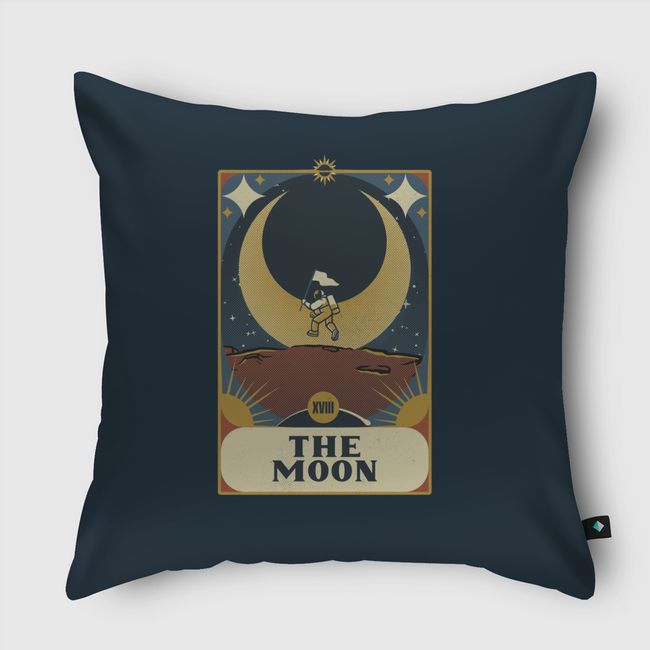 Astronaut Tarot Moon - Throw Pillow