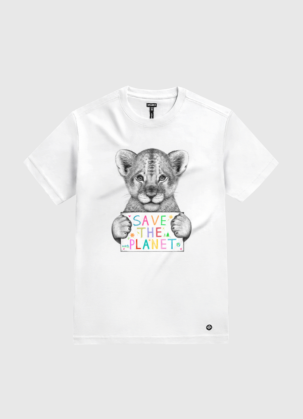 Lion cub save the planet White Gold T-Shirt