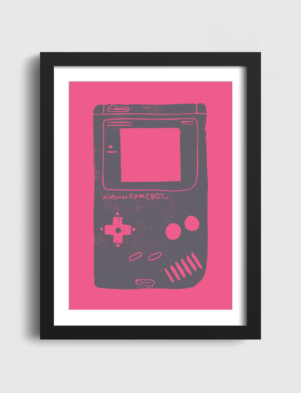 Game Boy Blockprint Pink Artframe