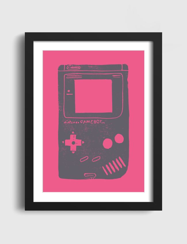 Game Boy Blockprint Pink - Artframe