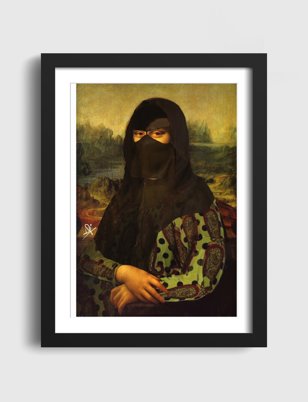 monaliza with her burqa Artframe