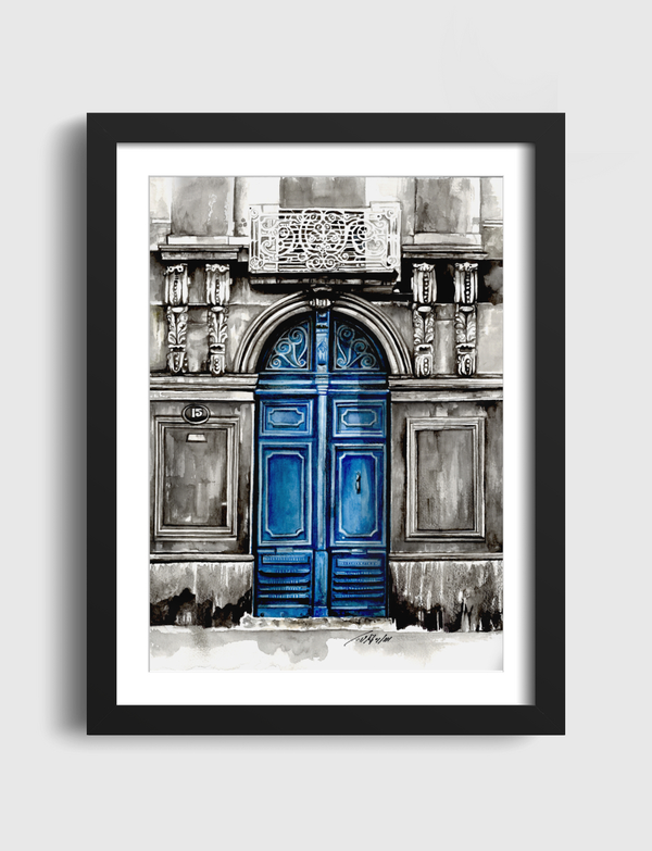 blue old door Artframe