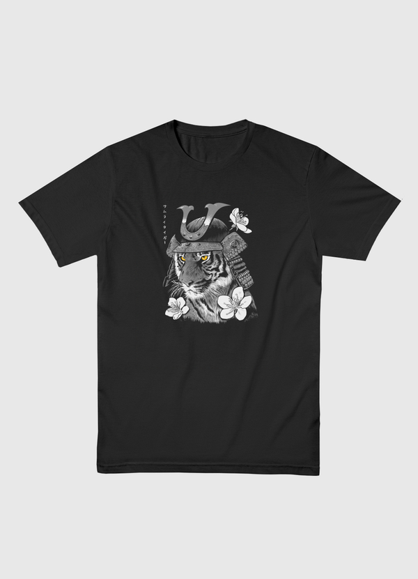 Samurai Tiger Men Basic T-Shirt