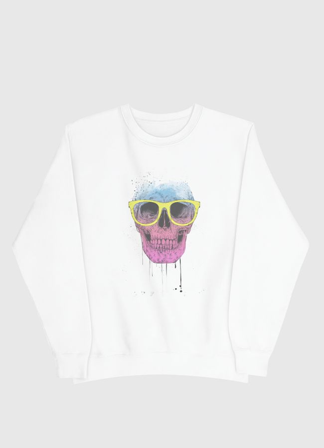 Pop art skull with glasses - Men Sweatshirt