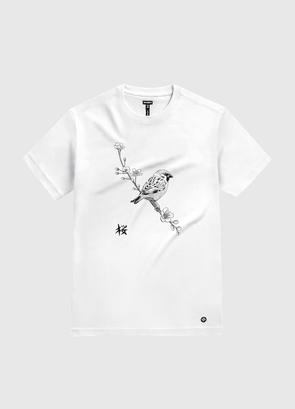 Sparrow Kanji White Gold T-Shirt