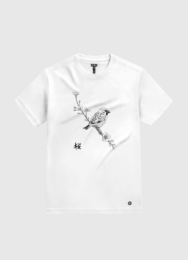 Sparrow Kanji - White Gold T-Shirt