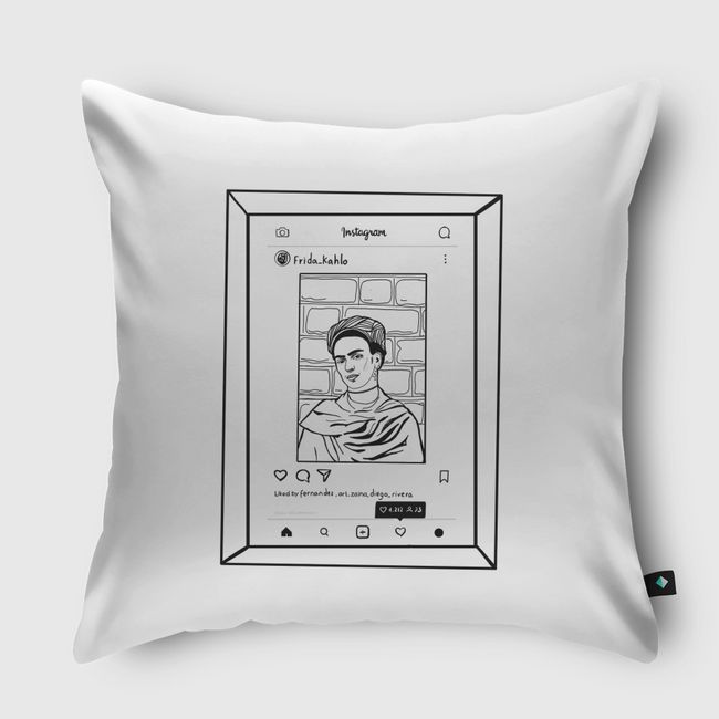 Hipster Frida Kahlo - Throw Pillow