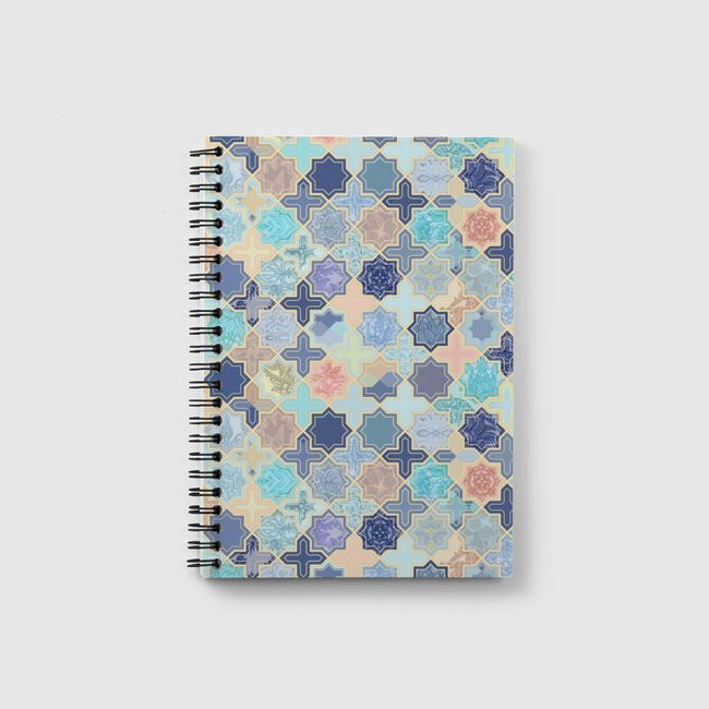 Blush & Blue Geometric - Notebook