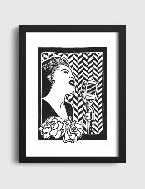 Billie Holiday Blockprint Artframe