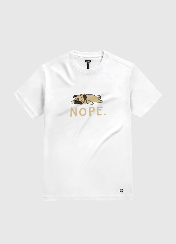 Nope Pug White Gold T-Shirt