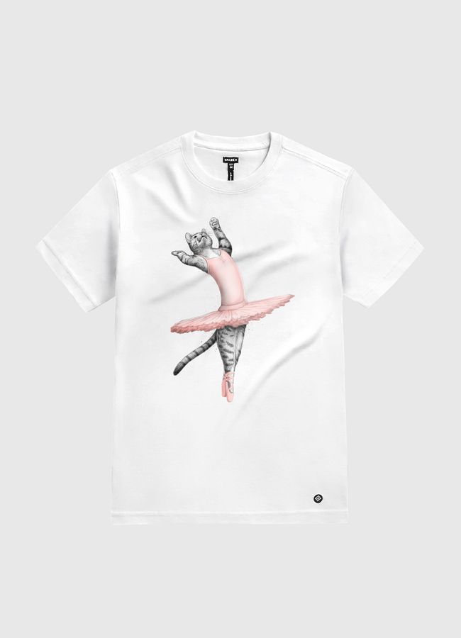 Ballerina Cat - White Gold T-Shirt