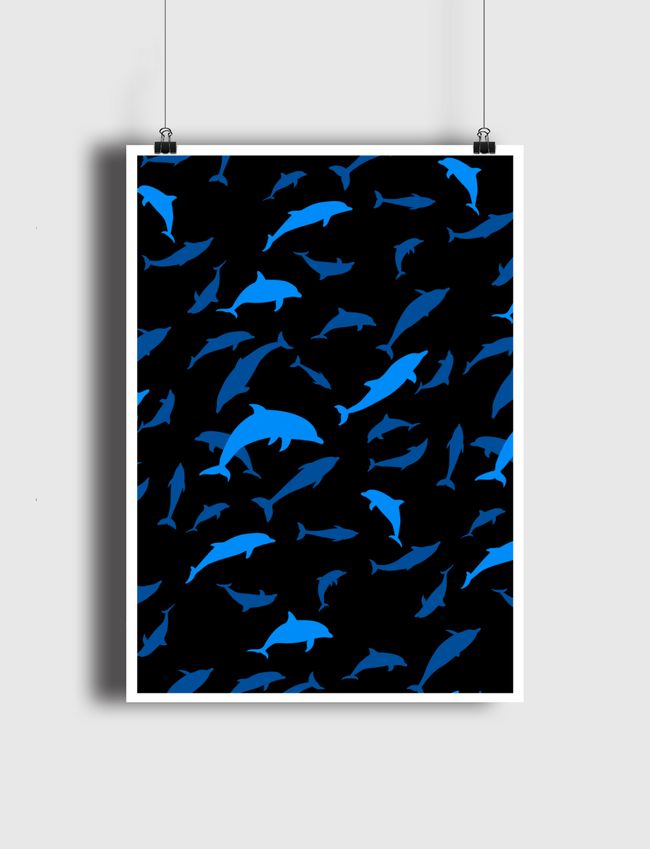 Pattern Dolphins - Poster