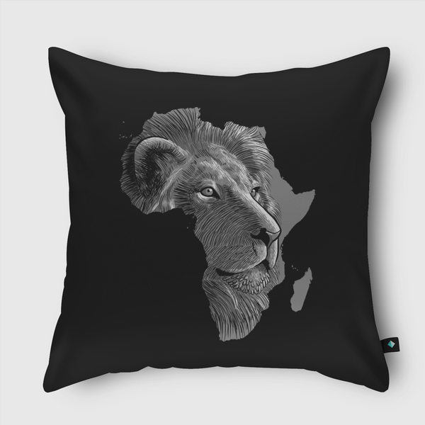 king of Africa Throw Pillow