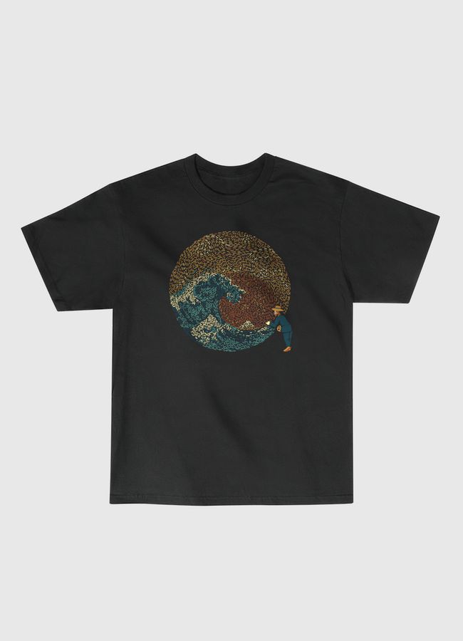 Kanagawa Wave Starry Night - Classic T-Shirt