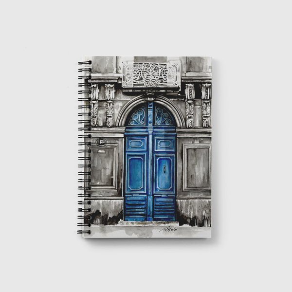 blue old door Notebook