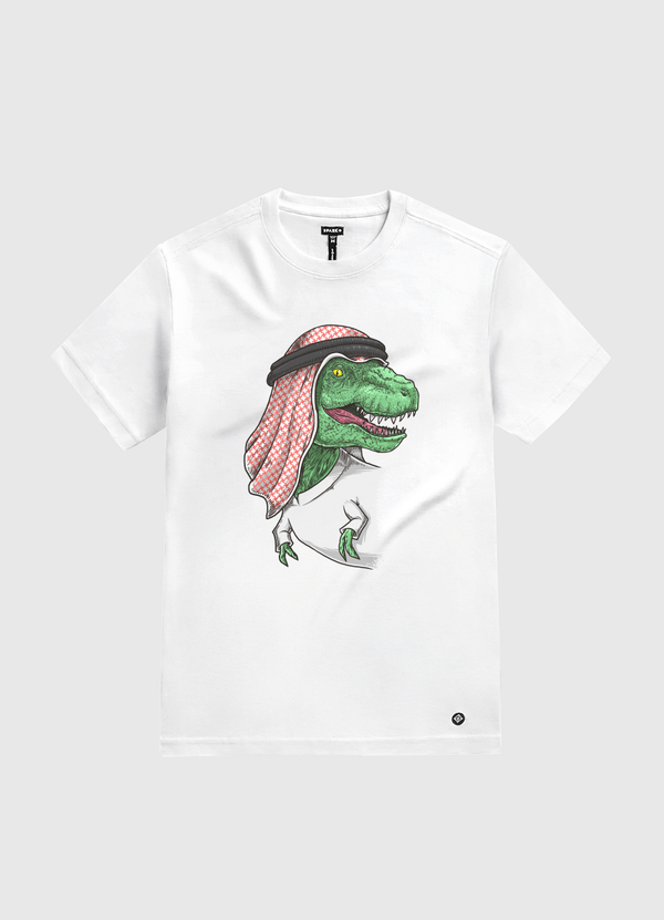 Saudi T-rex  White Gold T-Shirt