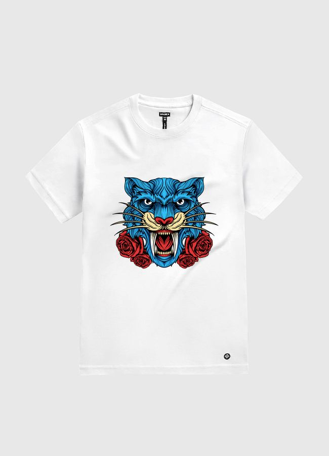 Wild Floral Tiger - White Gold T-Shirt