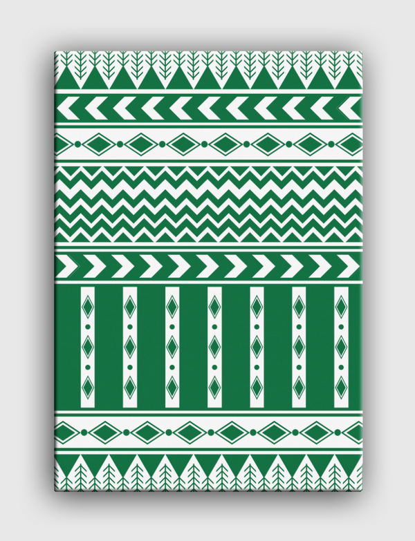 Asir Green Pattern Canvas