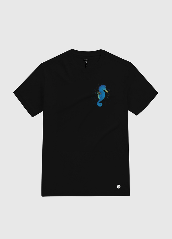 Riding a Sea Horse Astro White Gold T-Shirt