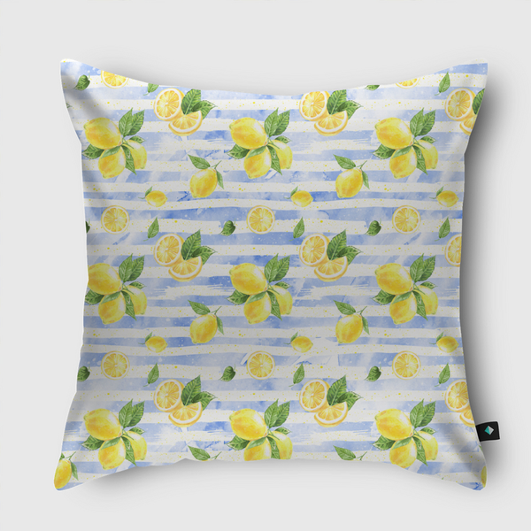 Boho Lemon Throw Pillow