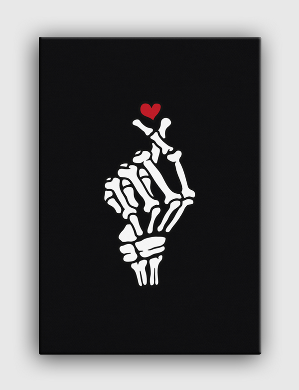 Skeleton Heart Hand Canvas