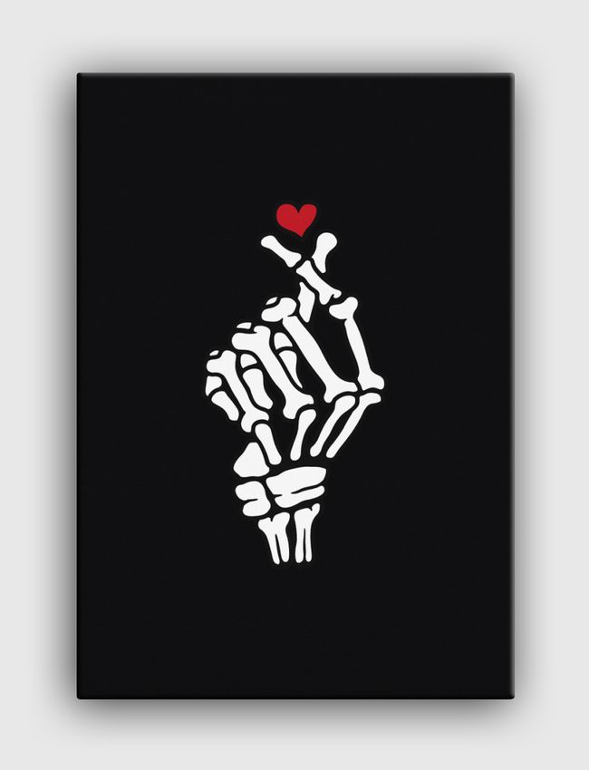 Skeleton Heart Hand - Canvas