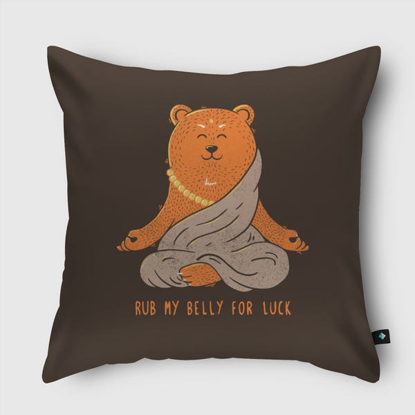 Buddha Bear Throw Pillow