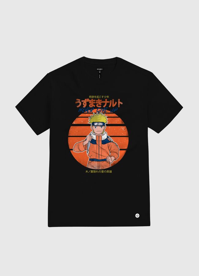 naruto never give up - White Gold T-Shirt