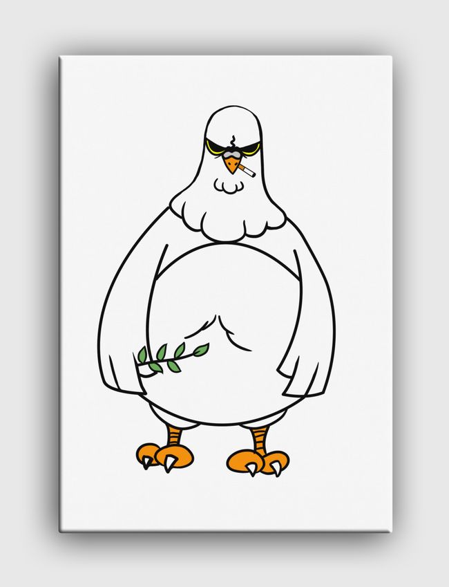 peace pigeon had enough  - Canvas