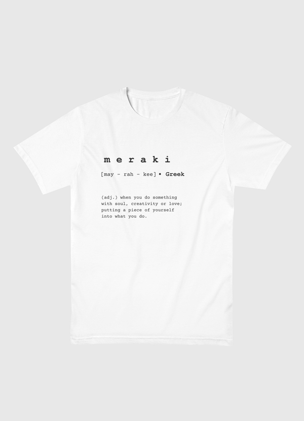 meraki- word definition Men Basic T-Shirt
