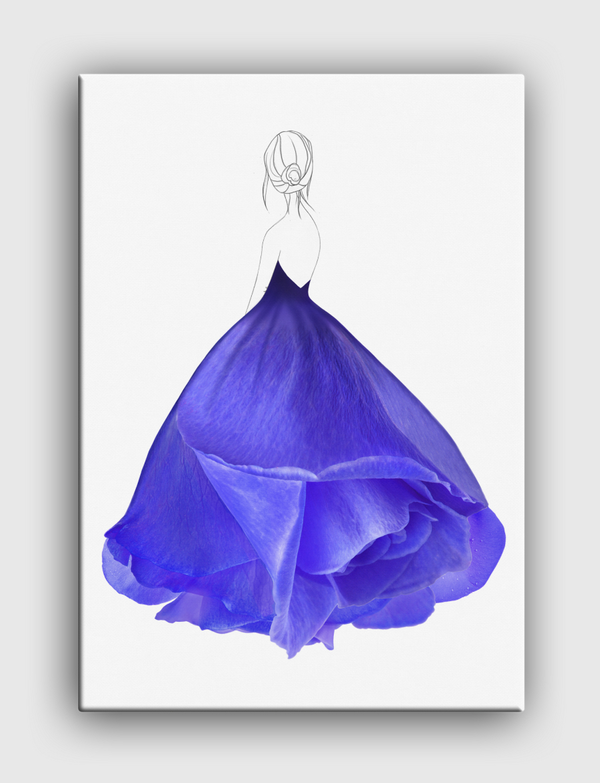 Fashion blue rose Canvas