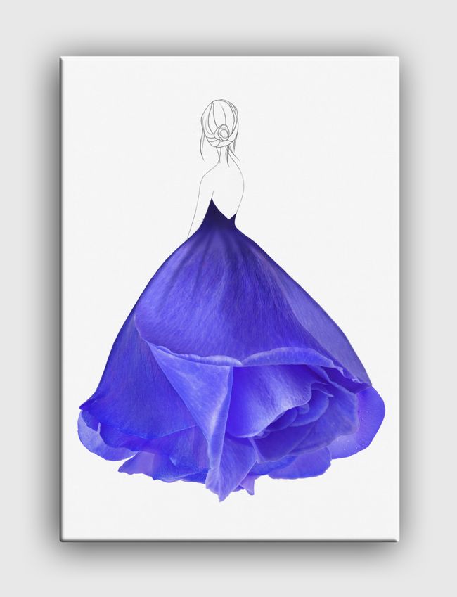 Fashion blue rose - Canvas