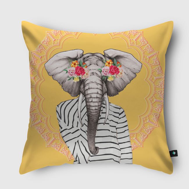 Modern elephant - Throw Pillow