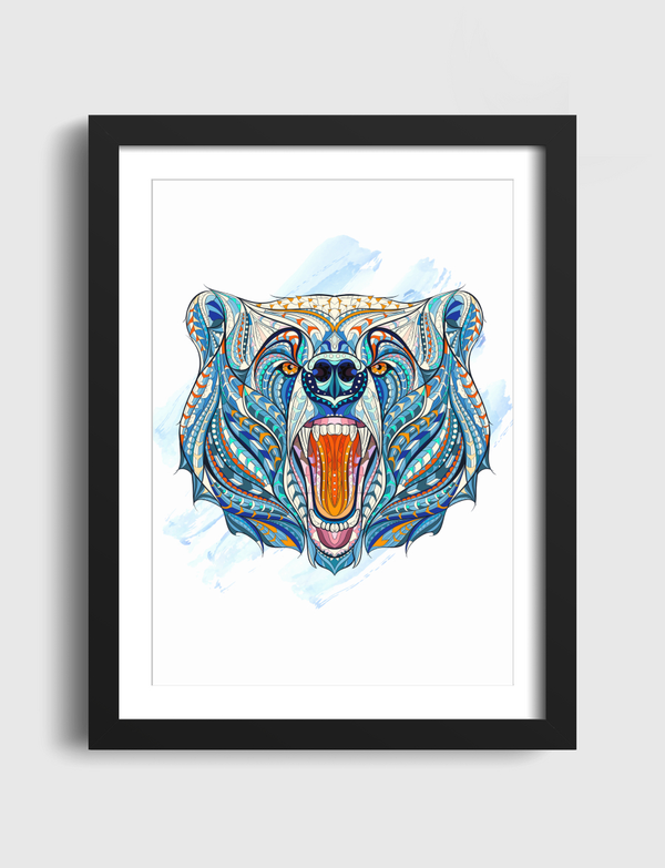 Ethnic Patterned Bear Artframe